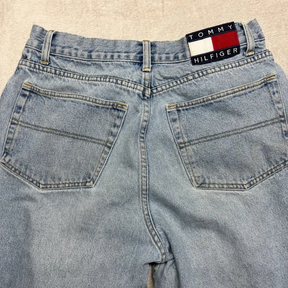 Vintage 90's Tommy Hilfiger Jeans Mens 34x32 Fits 31x30 Denim Big Flag‎ Patch